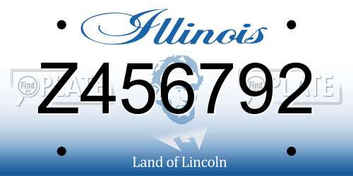 Z456792 Illinois License Plate