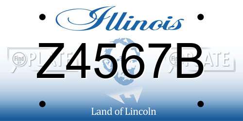 Z4567B Illinois License Plate