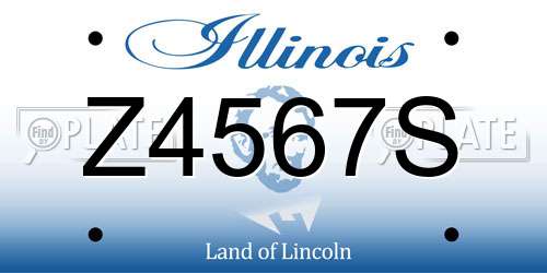 Z4567S Illinois License Plate