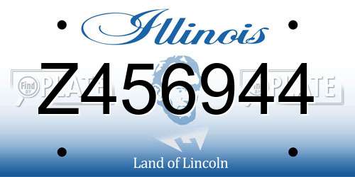 Z456944 Illinois License Plate