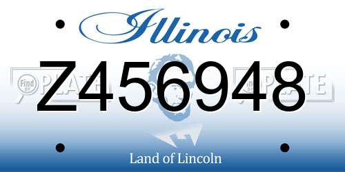 Z456948 Illinois License Plate