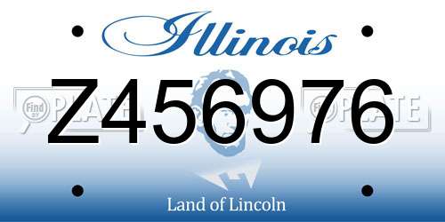 Z456976 Illinois License Plate