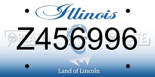 Z456996 Illinois License Plate