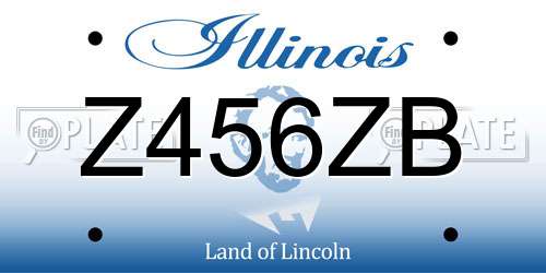 Z456ZB Illinois License Plate