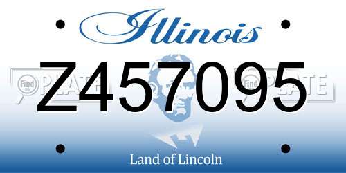 Z457095 Illinois License Plate