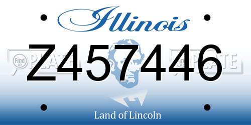 Z457446 Illinois License Plate