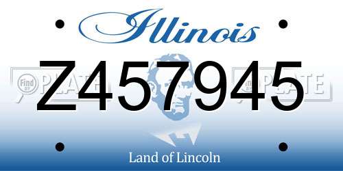 Z457945 Illinois License Plate