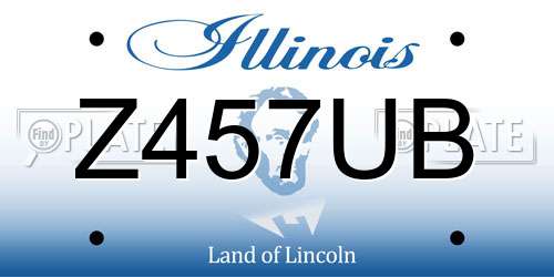 Z457UB Illinois License Plate