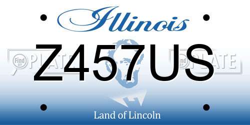 Z457US Illinois License Plate