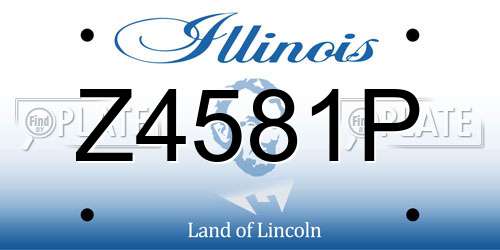 Z4581P Illinois License Plate