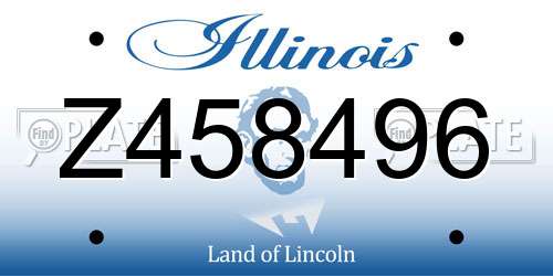 Z458496 Illinois License Plate