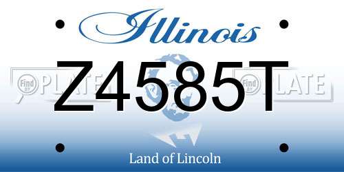 Z4585T Illinois License Plate