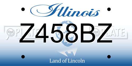 Z458BZ Illinois License Plate