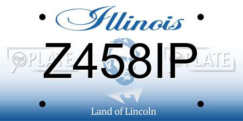 Z458IP Illinois License Plate