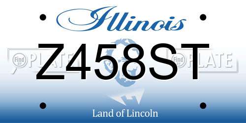Z458ST Illinois License Plate