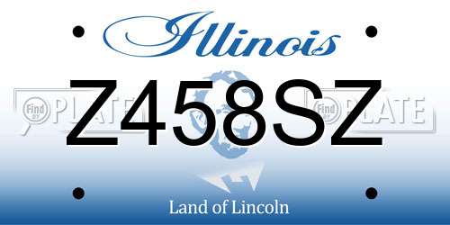 Z458SZ Illinois License Plate