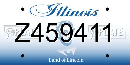 Z459411 Illinois License Plate