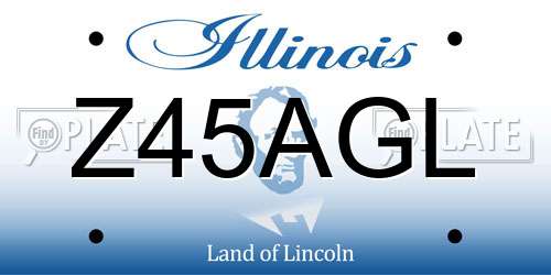 Z45AGL Illinois License Plate