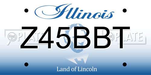 Z45BBT Illinois License Plate