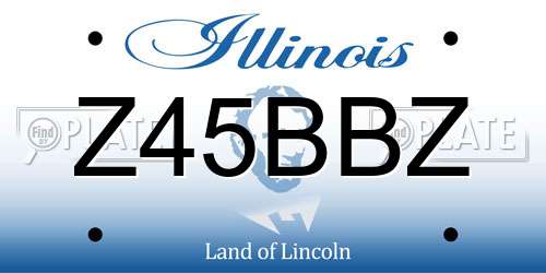 Z45BBZ Illinois License Plate
