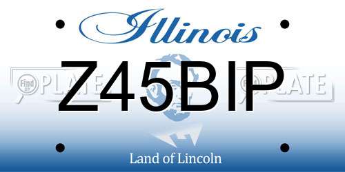 Z45BIP Illinois License Plate