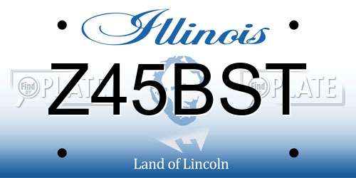 Z45BST Illinois License Plate