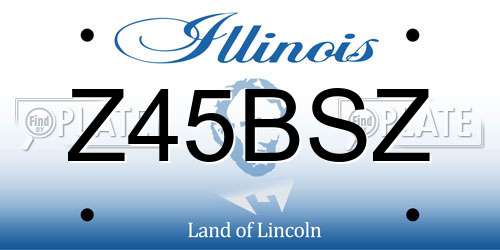 Z45BSZ Illinois License Plate