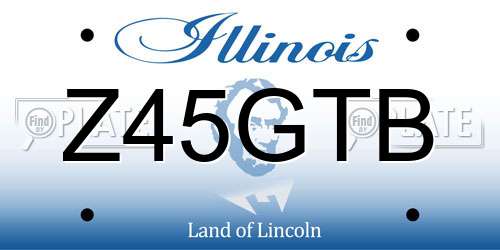 Z45GTB Illinois License Plate