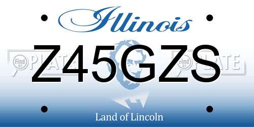 Z45GZS Illinois License Plate