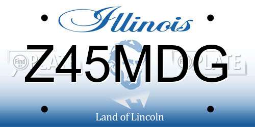 Z45MDG Illinois License Plate