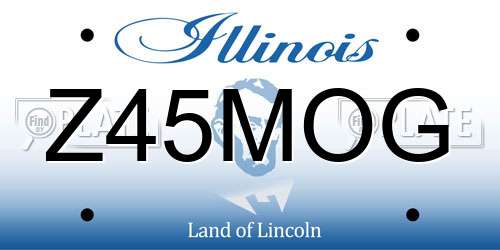 Z45MOG Illinois License Plate