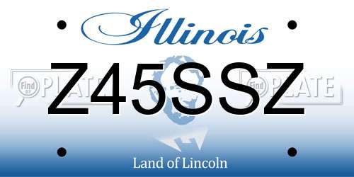 Z45SSZ Illinois License Plate