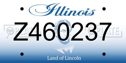 Z460237 Illinois License Plate