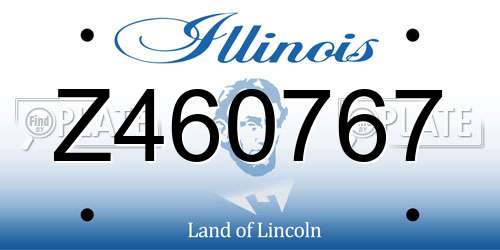 Z460767 Illinois License Plate