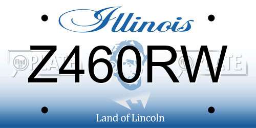 Z460RW Illinois License Plate
