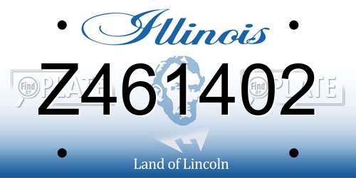Z461402 Illinois License Plate