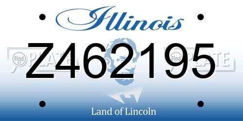 Z462195 Illinois License Plate