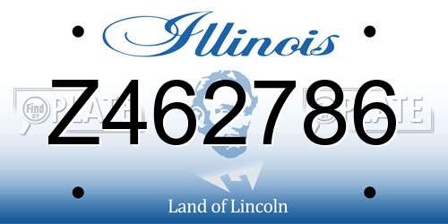 Z462786 Illinois License Plate