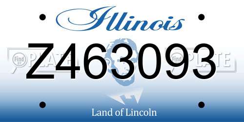Z463093 Illinois License Plate