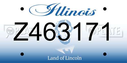 Z463171 Illinois License Plate