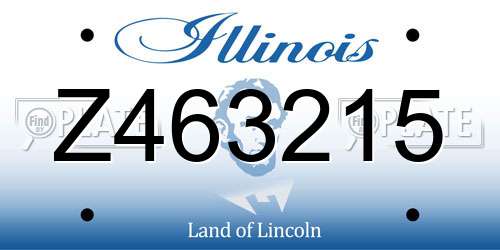 Z463215 Illinois License Plate