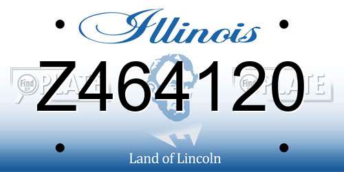 Z464120 Illinois License Plate