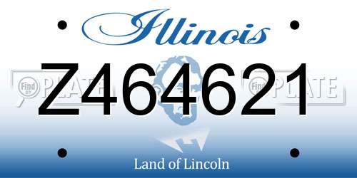 Z464621 Illinois License Plate