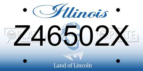 Z46502X Illinois License Plate