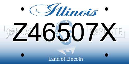 Z46507X Illinois License Plate