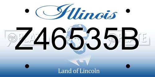 Z46535B Illinois License Plate