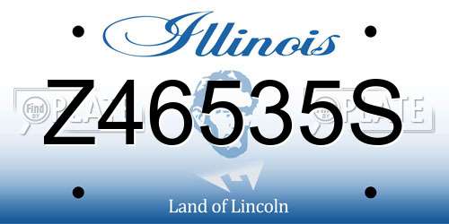 Z46535S Illinois License Plate