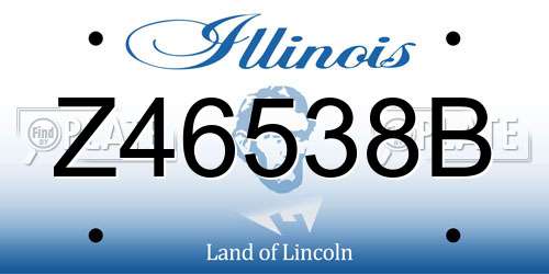 Z46538B Illinois License Plate