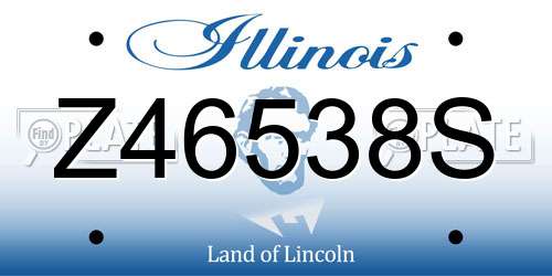 Z46538S Illinois License Plate