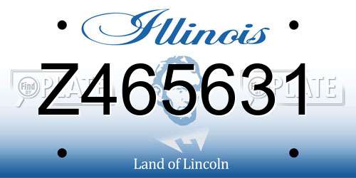 Z465631 Illinois License Plate
